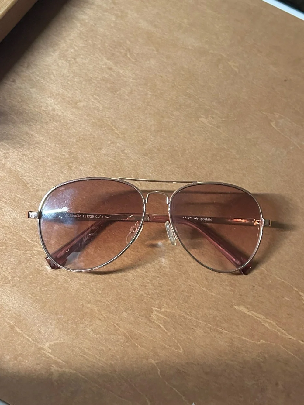 aeropostale uv rose / brown tinted sunglasses